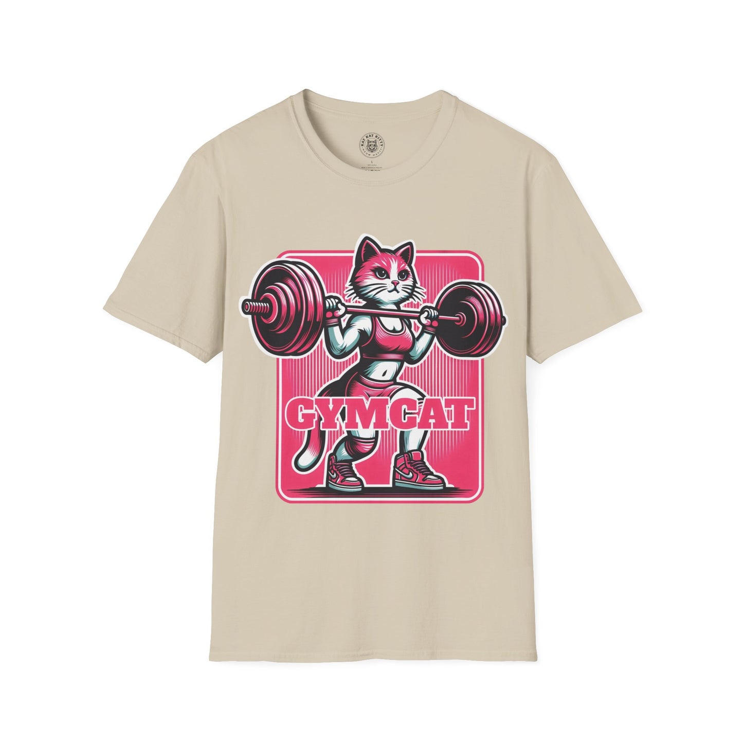 Gymcat Pink Cat - Unisex Cat Graphic Tees | Graphic T Shirts