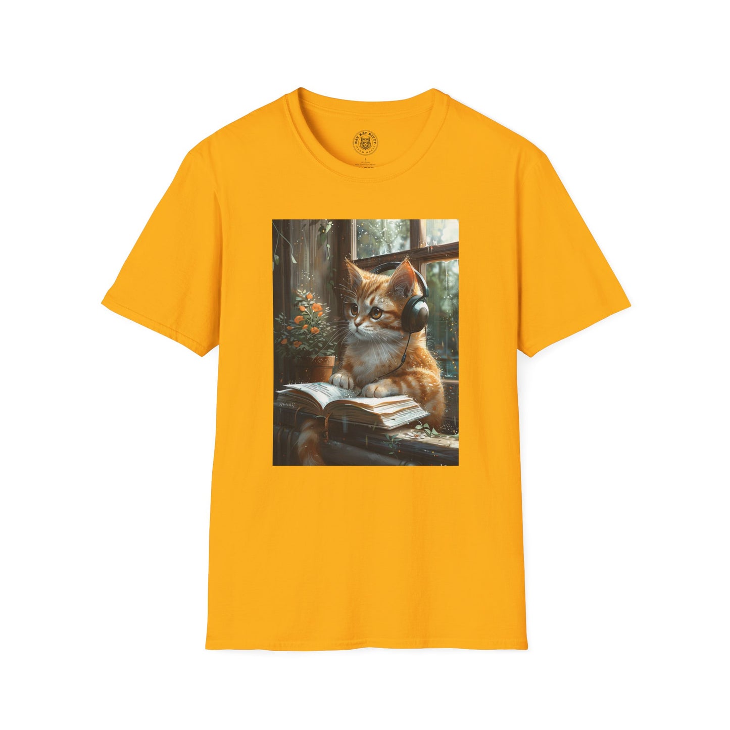 Painting Reading Cat - Unisex Cat Graphic Tees | Graphic T Shirts
