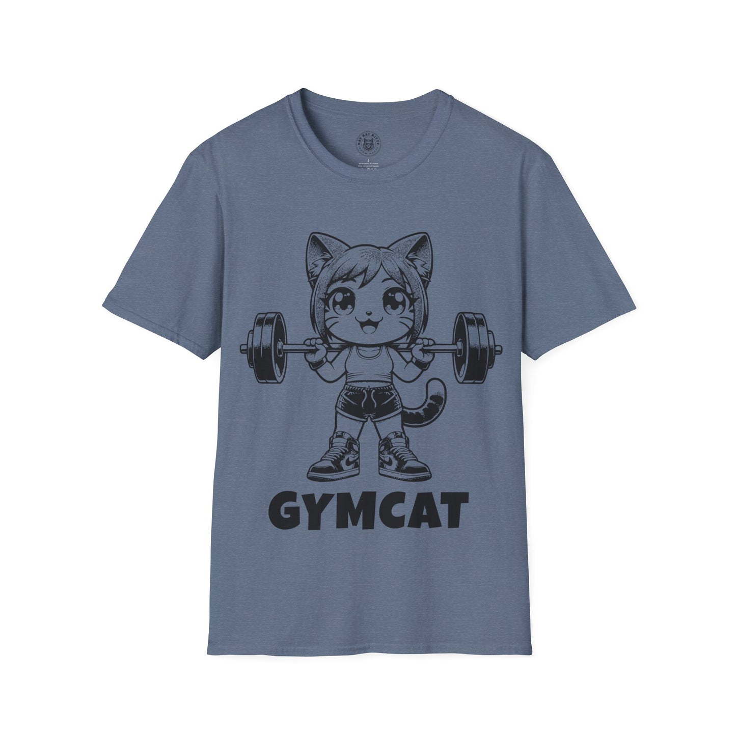 Gymcat Black Female - Unisex Cat Graphic Tees | Graphic T Shirts
