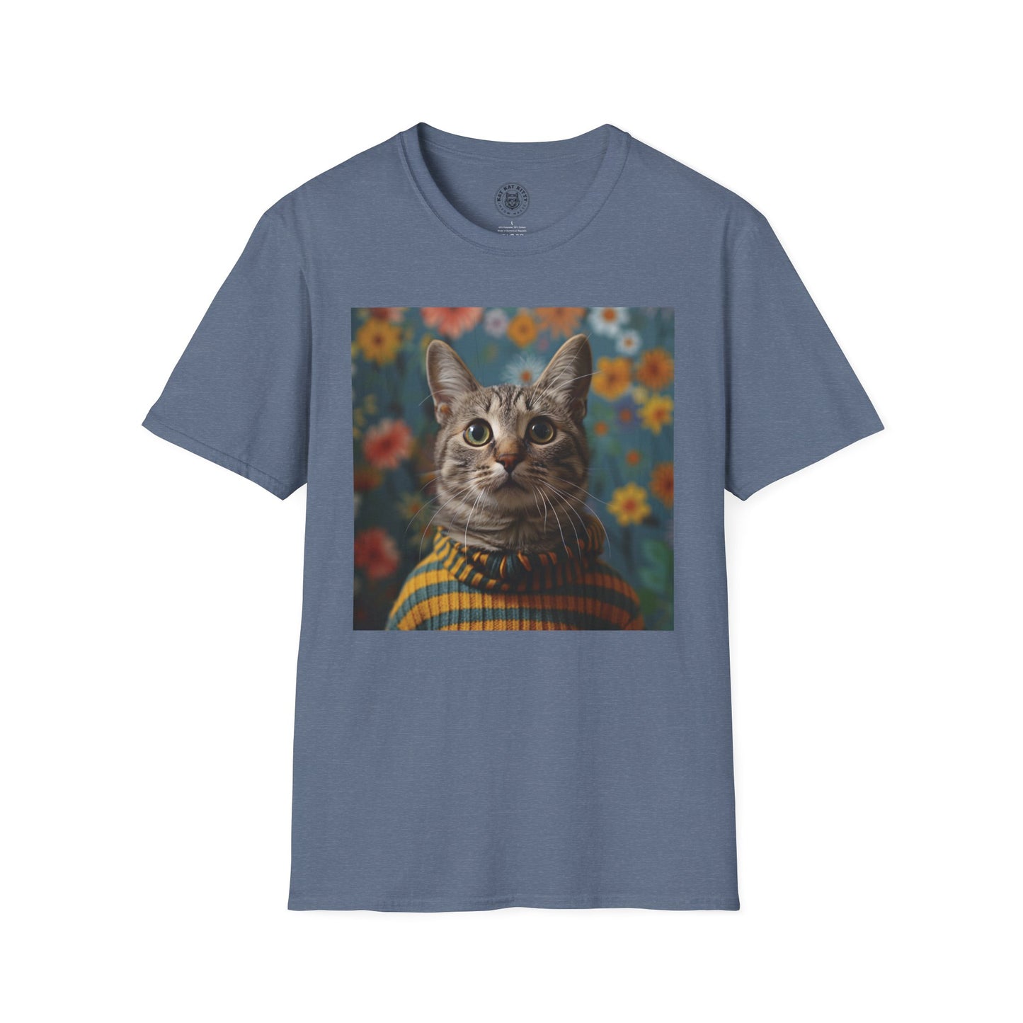 Portrait of a Cat in a Sweater - Unisex Cat Graphic Tees | Graphic T Shirts