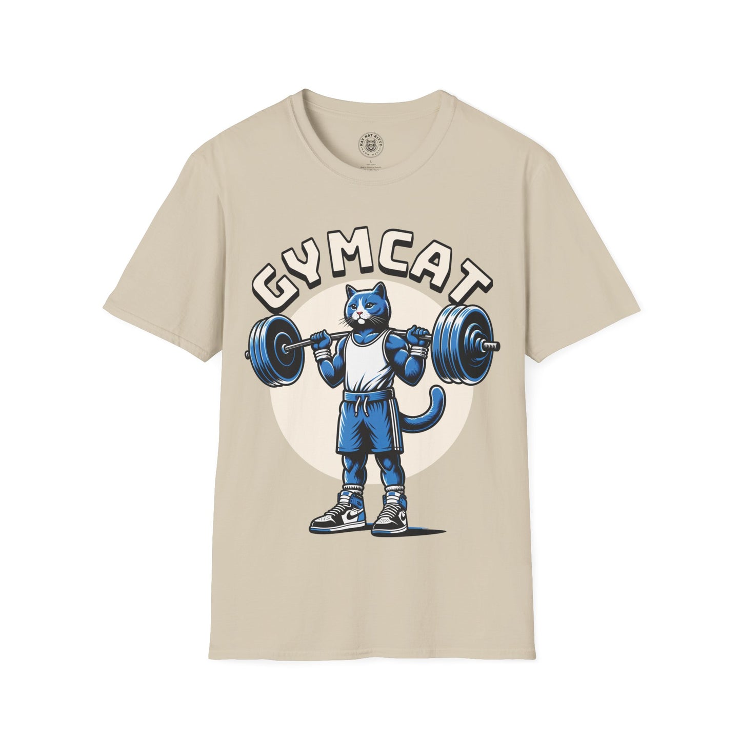 Gymcat Blue Cat - Unisex Cat Graphic Tees | Graphic T Shirts