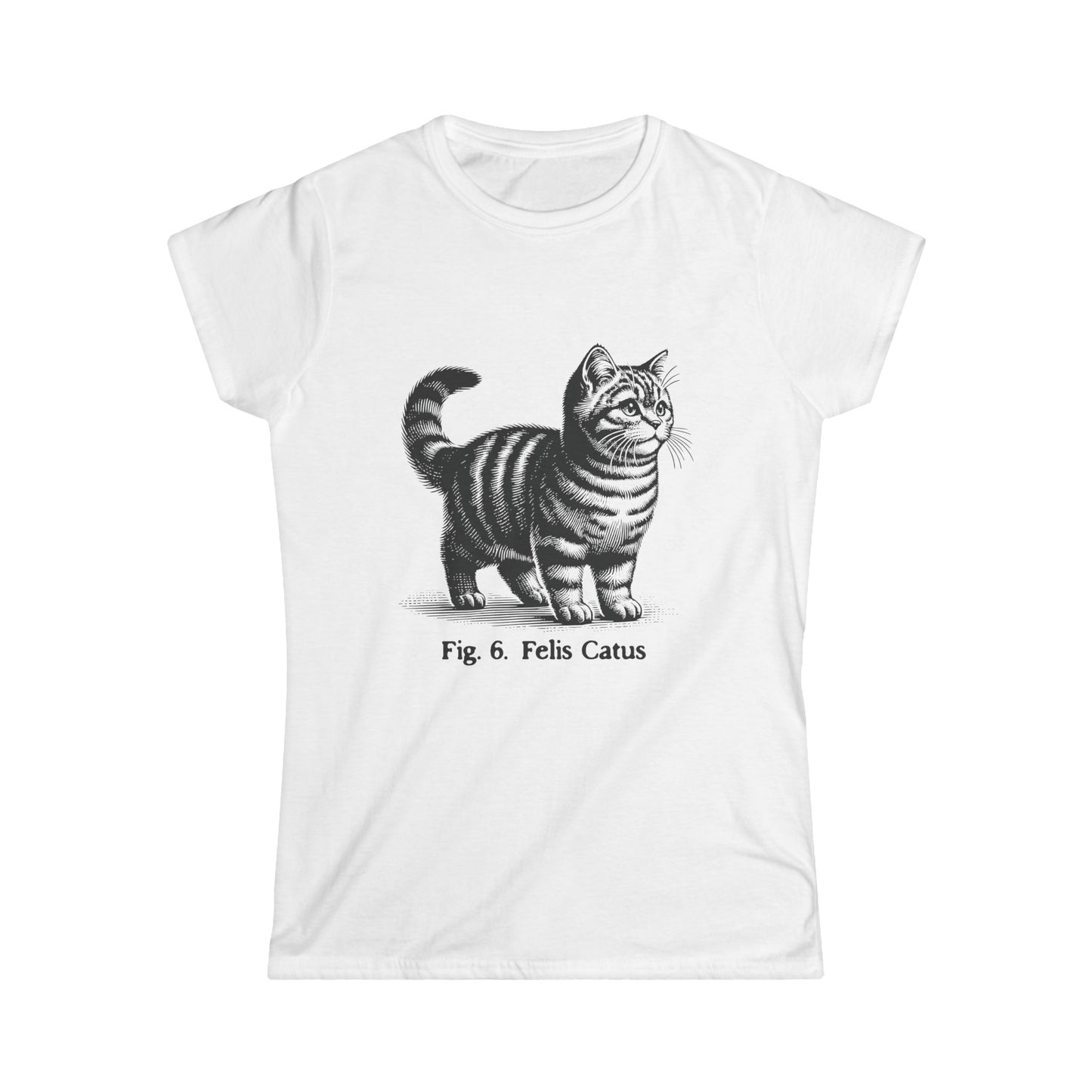 Cat Antique Scientific Drawing - Women's Cat Graphic Tees | Graphic T Shirts