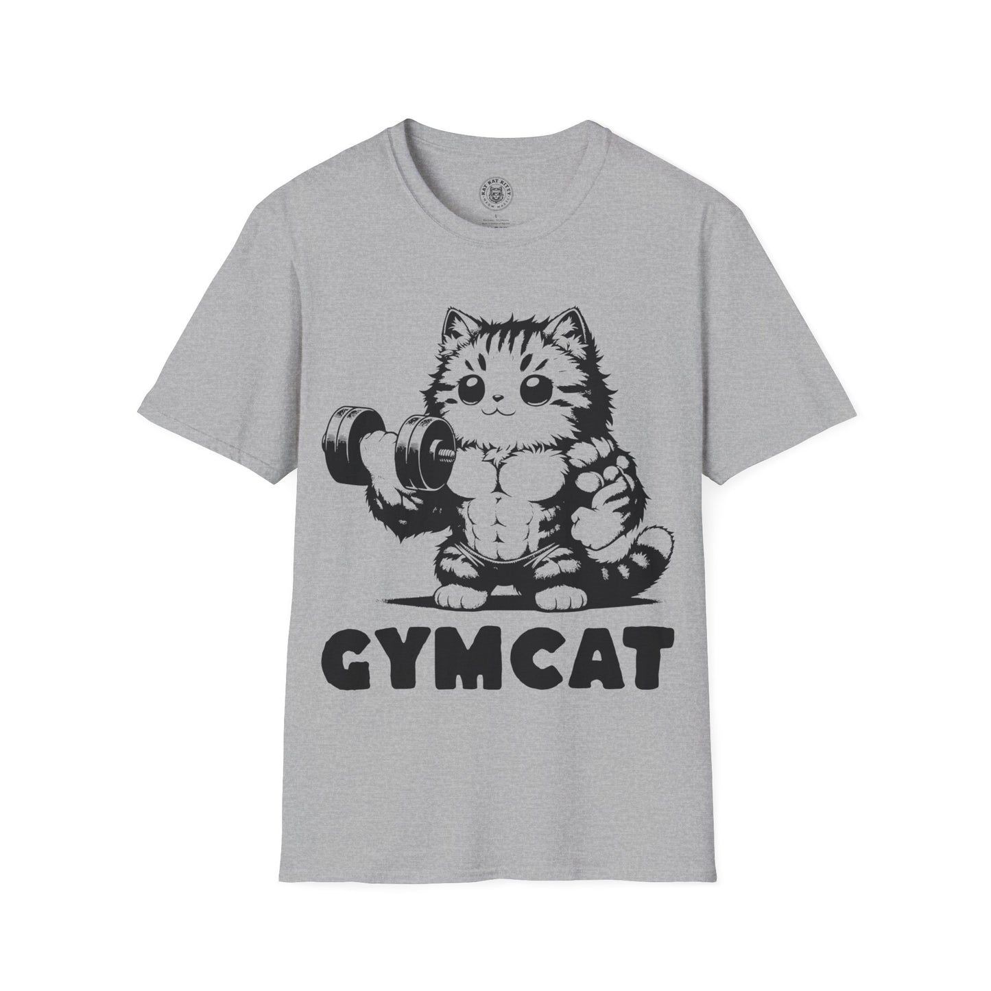 Gymcat Black Cat - Unisex Cat Graphic Tees | Graphic T Shirts