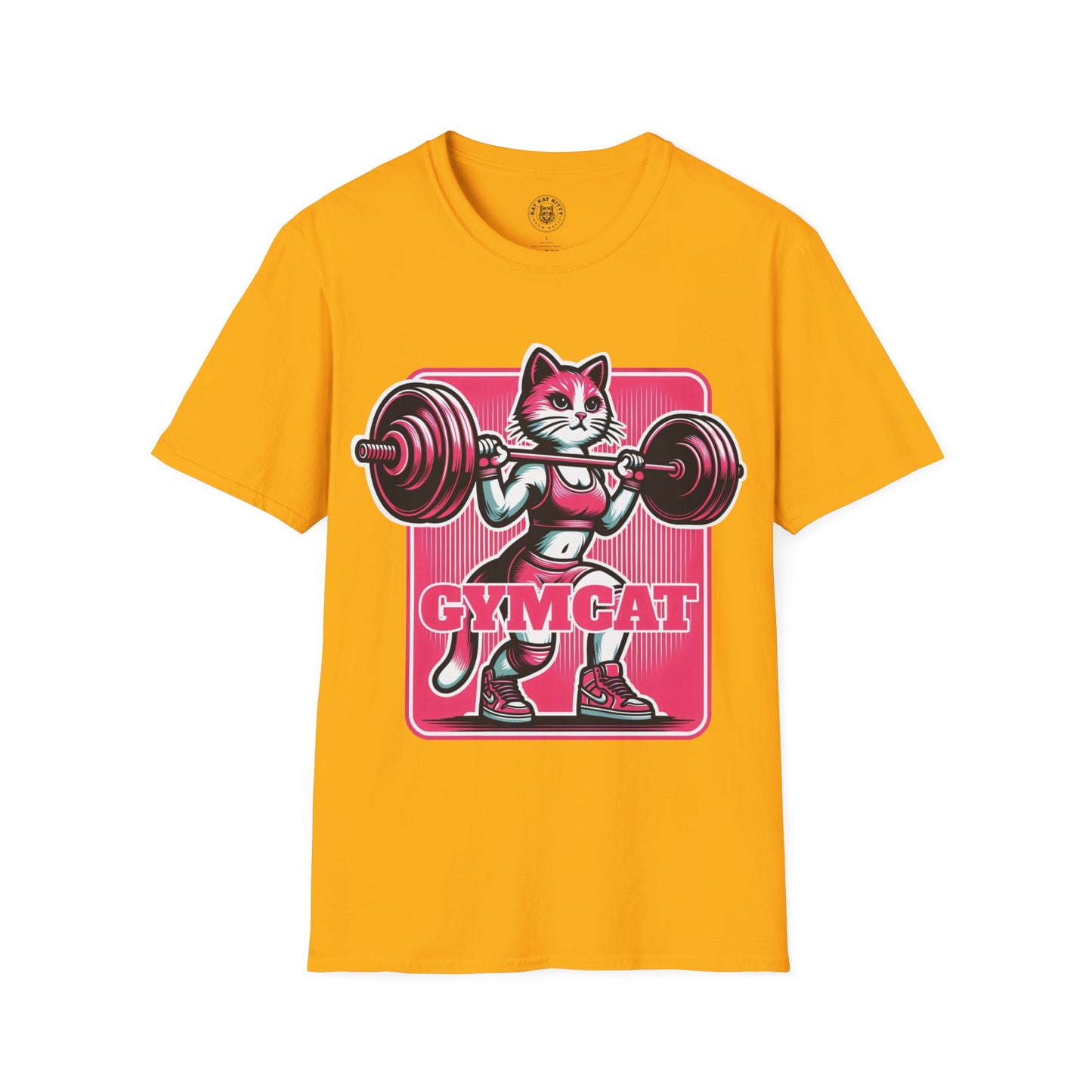 Gymcat Pink Cat - Unisex Cat Graphic Tees | Graphic T Shirts