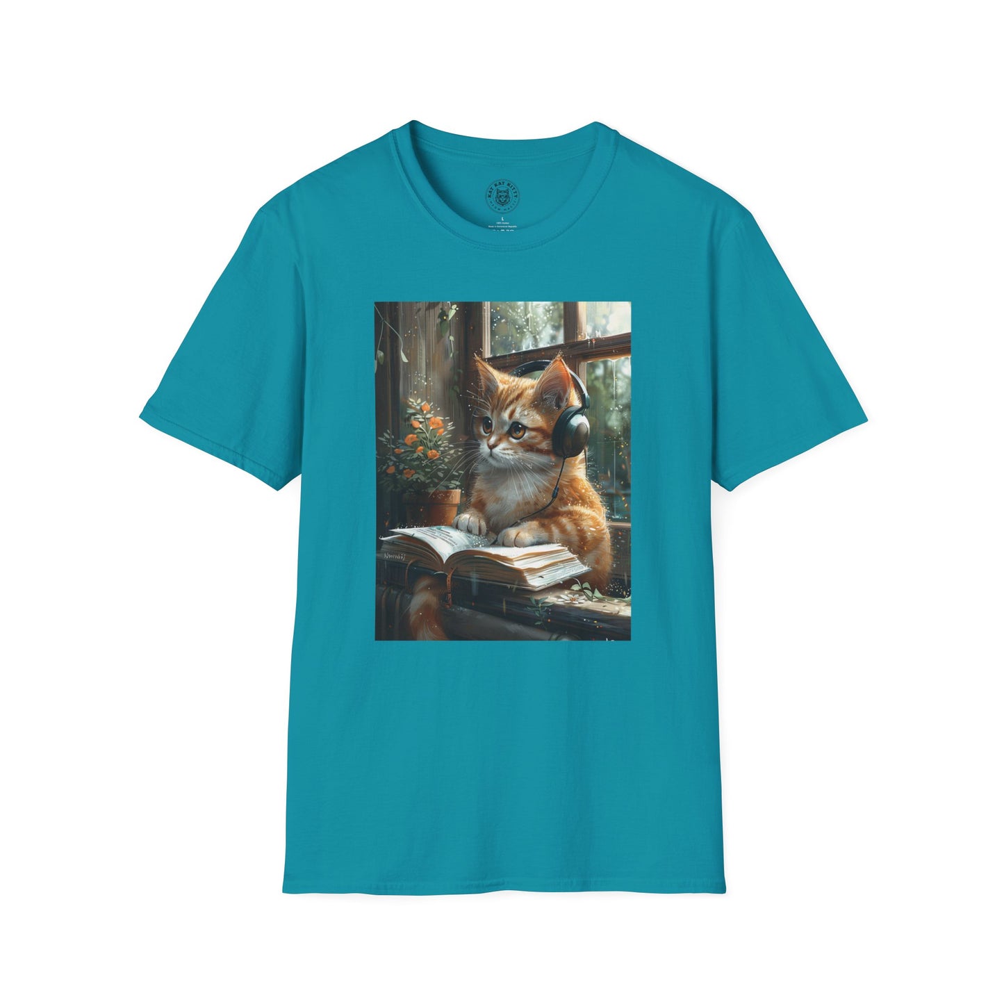 Painting Reading Cat - Unisex Cat Graphic Tees | Graphic T Shirts