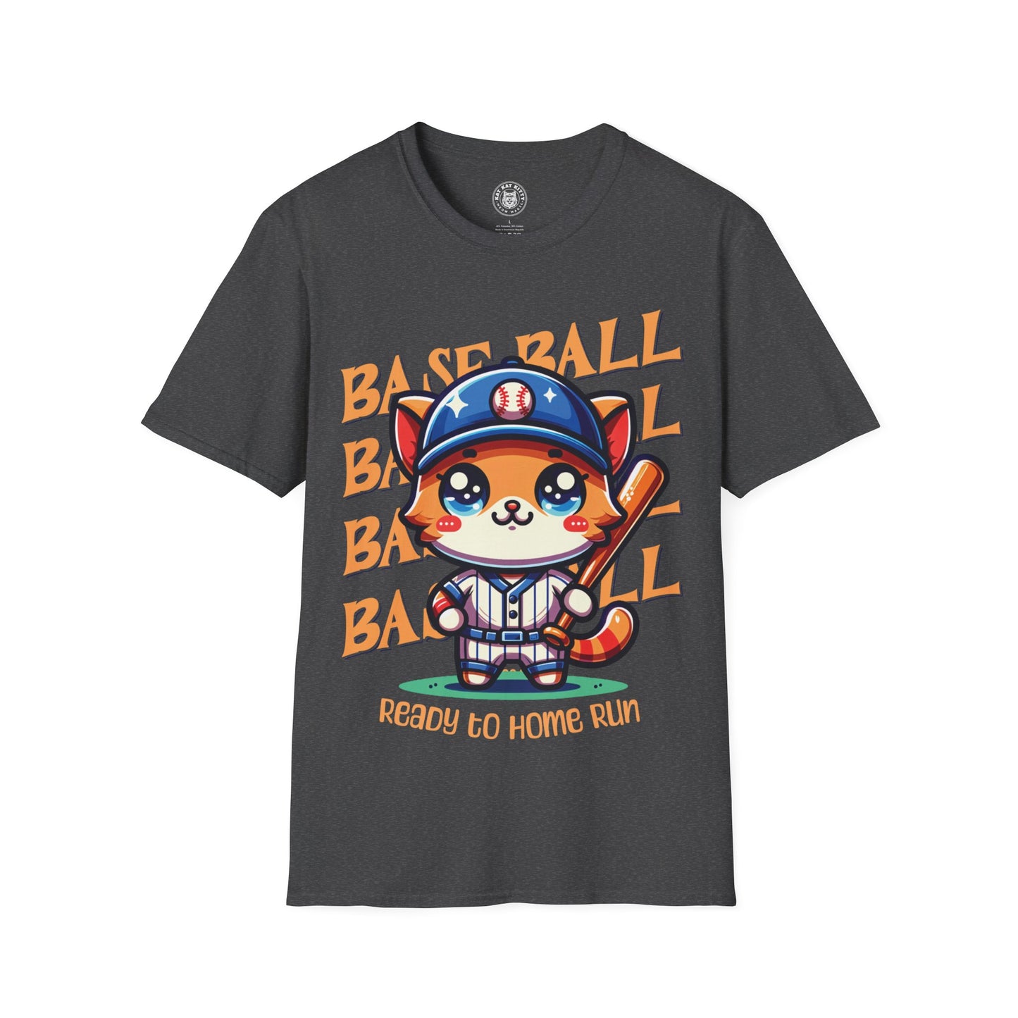 Baseball Cat - Unisex Cat Graphic Tees | Graphic T Shirts