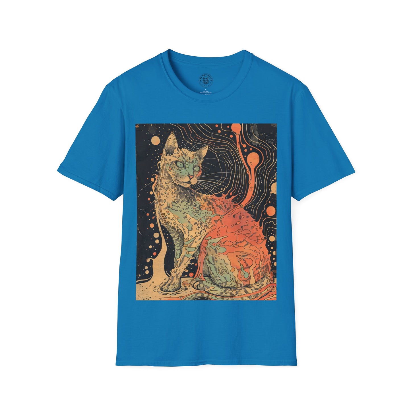 Illustration Stoner Doom Cat - Unisex Cat Graphic Tees | Graphic T Shirts