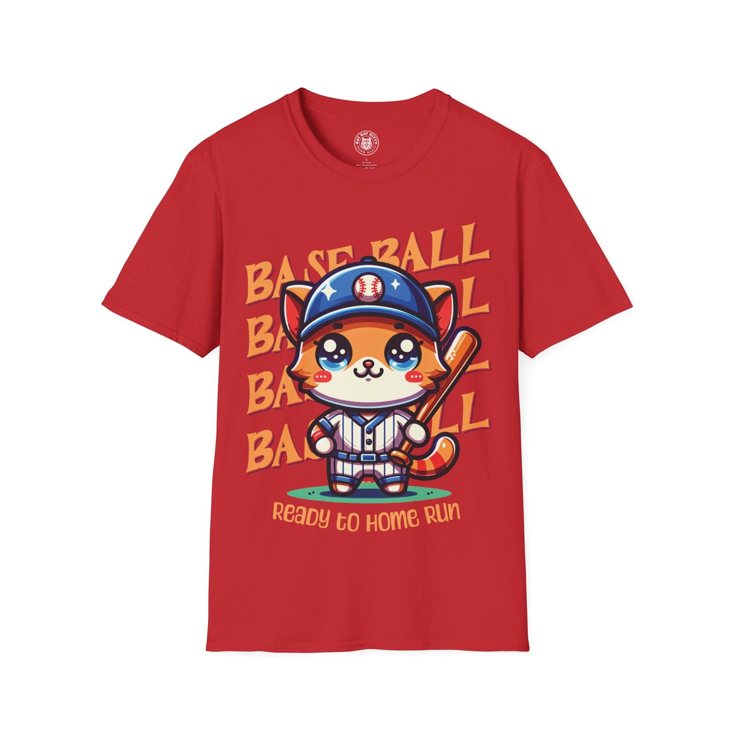 Baseball Cat - Unisex Cat Graphic Tees | Graphic T Shirts