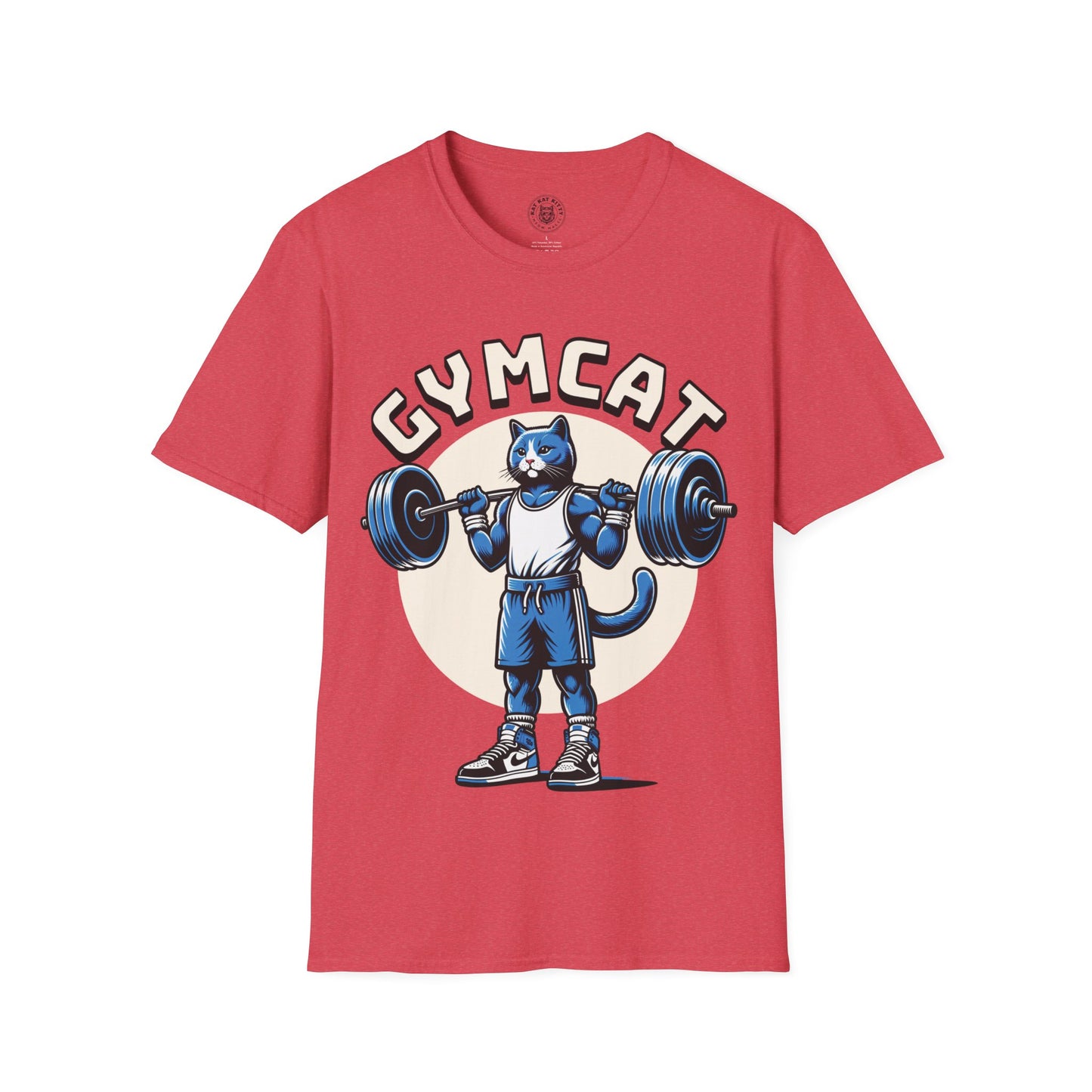 Gymcat Blue Cat - Unisex Cat Graphic Tees | Graphic T Shirts