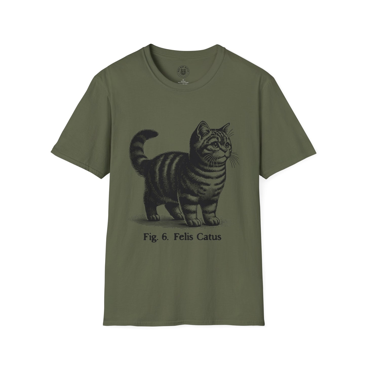 Cat Antique Scientific Drawing - Unisex Cat Graphic Tees | Graphic T Shirts