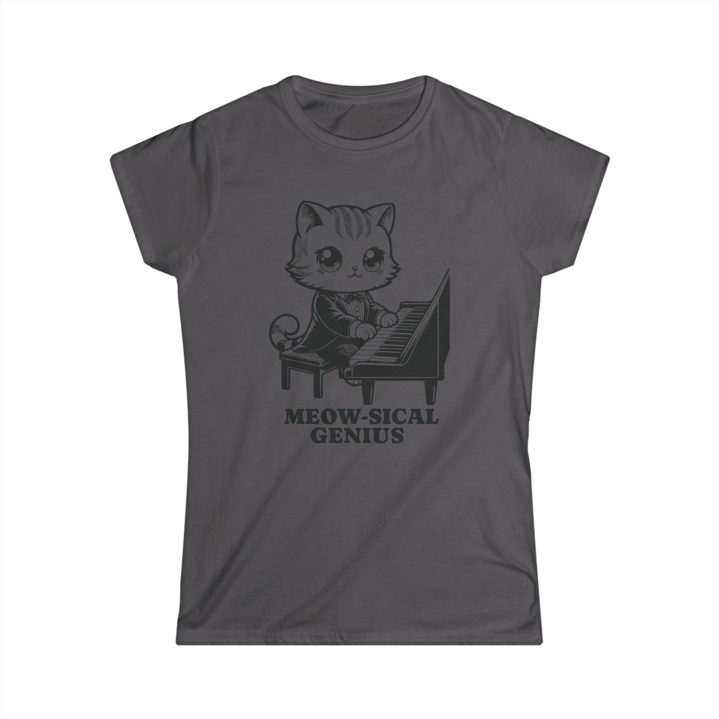Meow-sical Genious - Women's Cat Graphic Tees | Graphic T Shirts