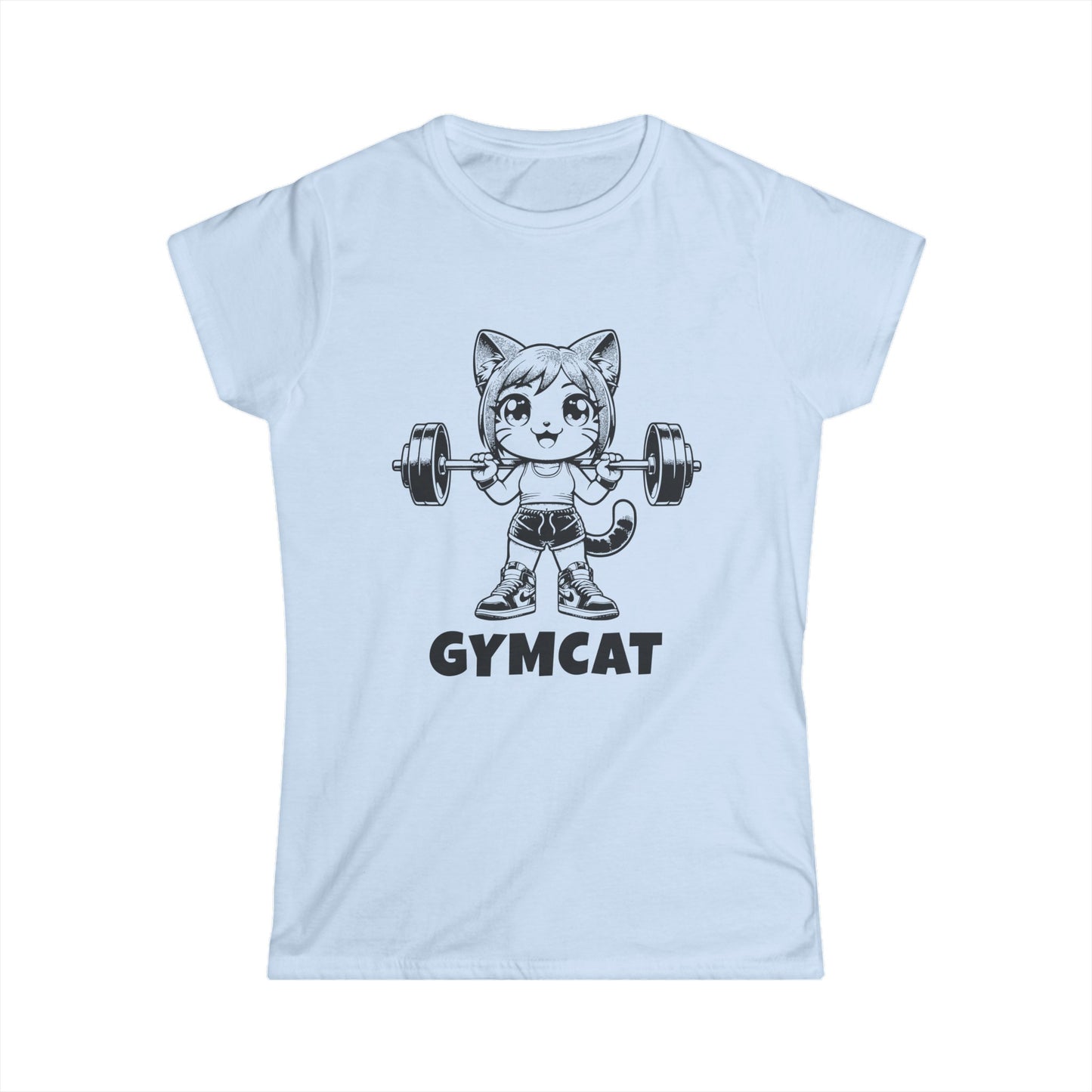 Gymcat Black Female - Women's Cat Graphic Tees | Graphic T Shirts