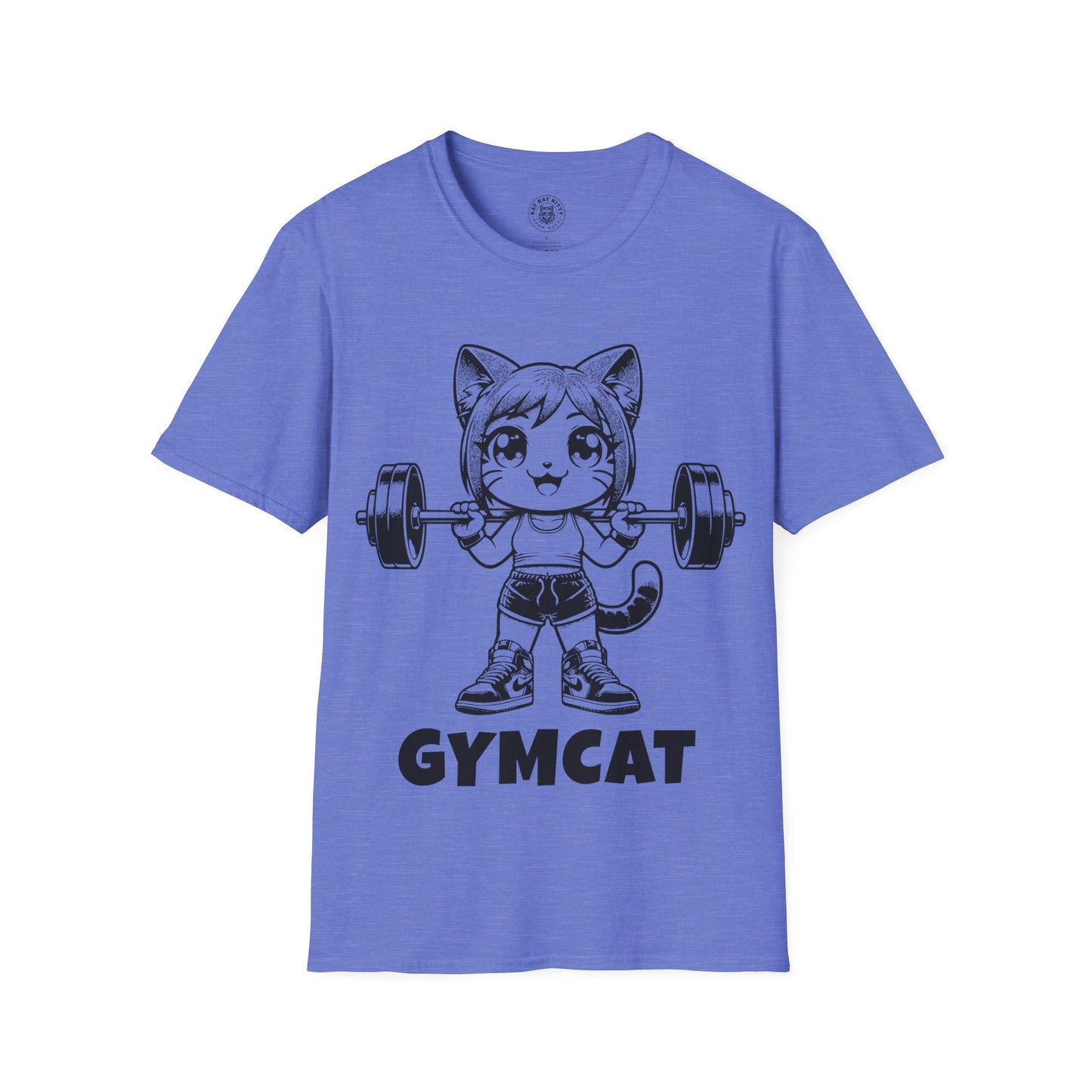 Gymcat Black Female - Unisex Cat Graphic Tees | Graphic T Shirts