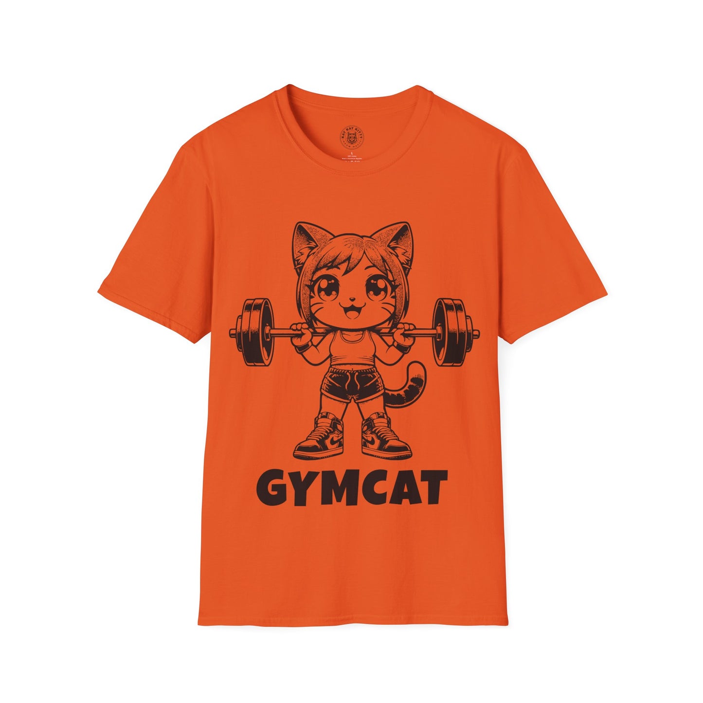 Gymcat Black Female - Unisex Cat Graphic Tees | Graphic T Shirts