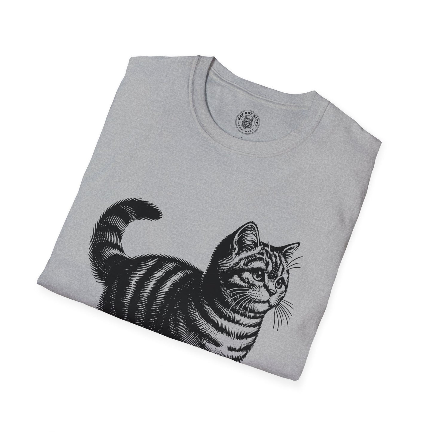 Cat Antique Scientific Drawing - Unisex Cat Graphic Tees | Graphic T Shirts