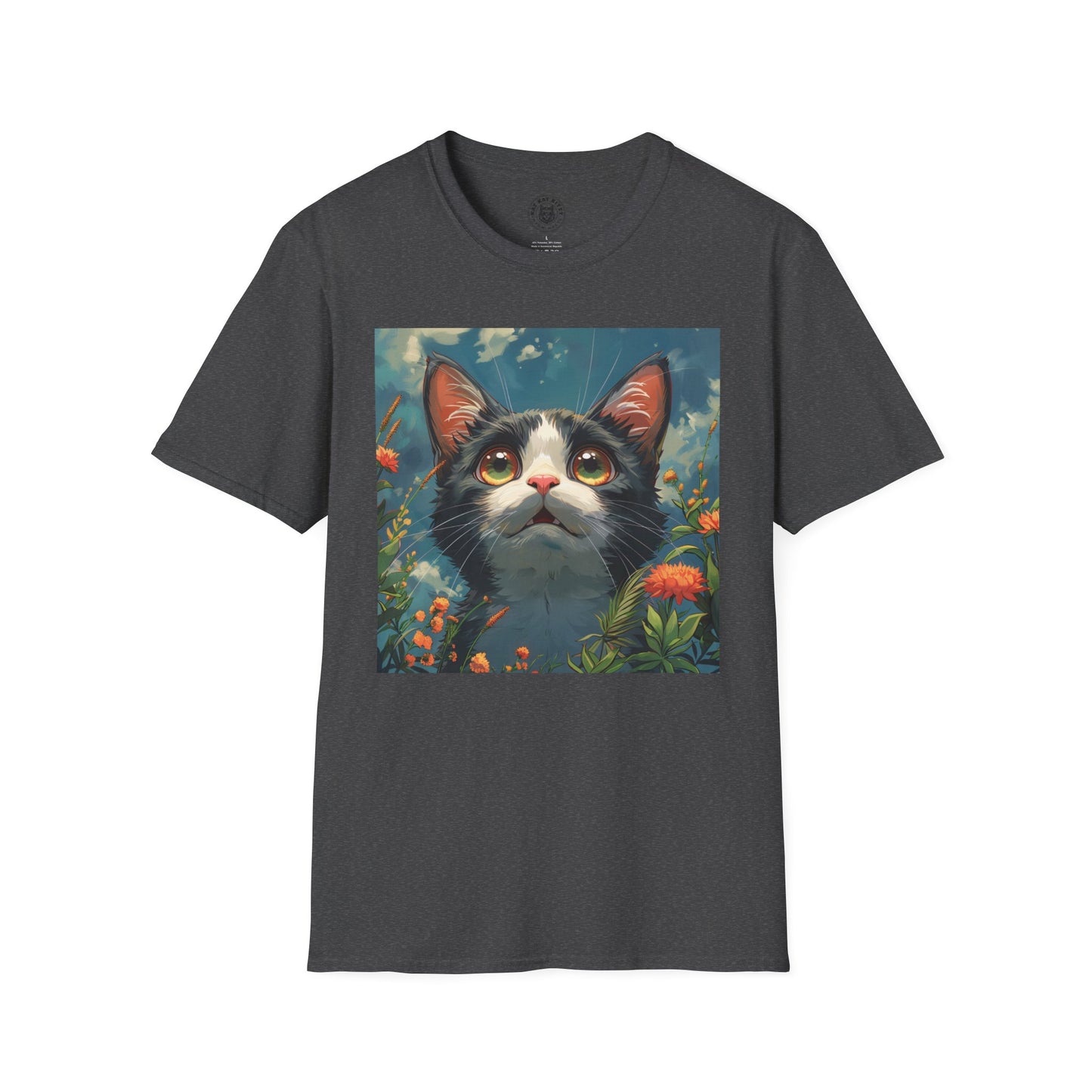Anime Amazed Cat - Unisex Cat Graphic Tees | Graphic T Shirts