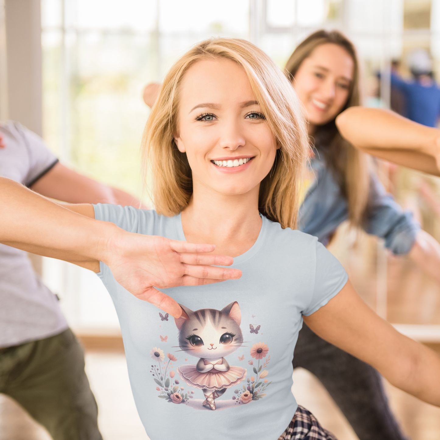 Ballerina Cute Cat - Women's Cat Graphic Tees | Graphic T Shirts