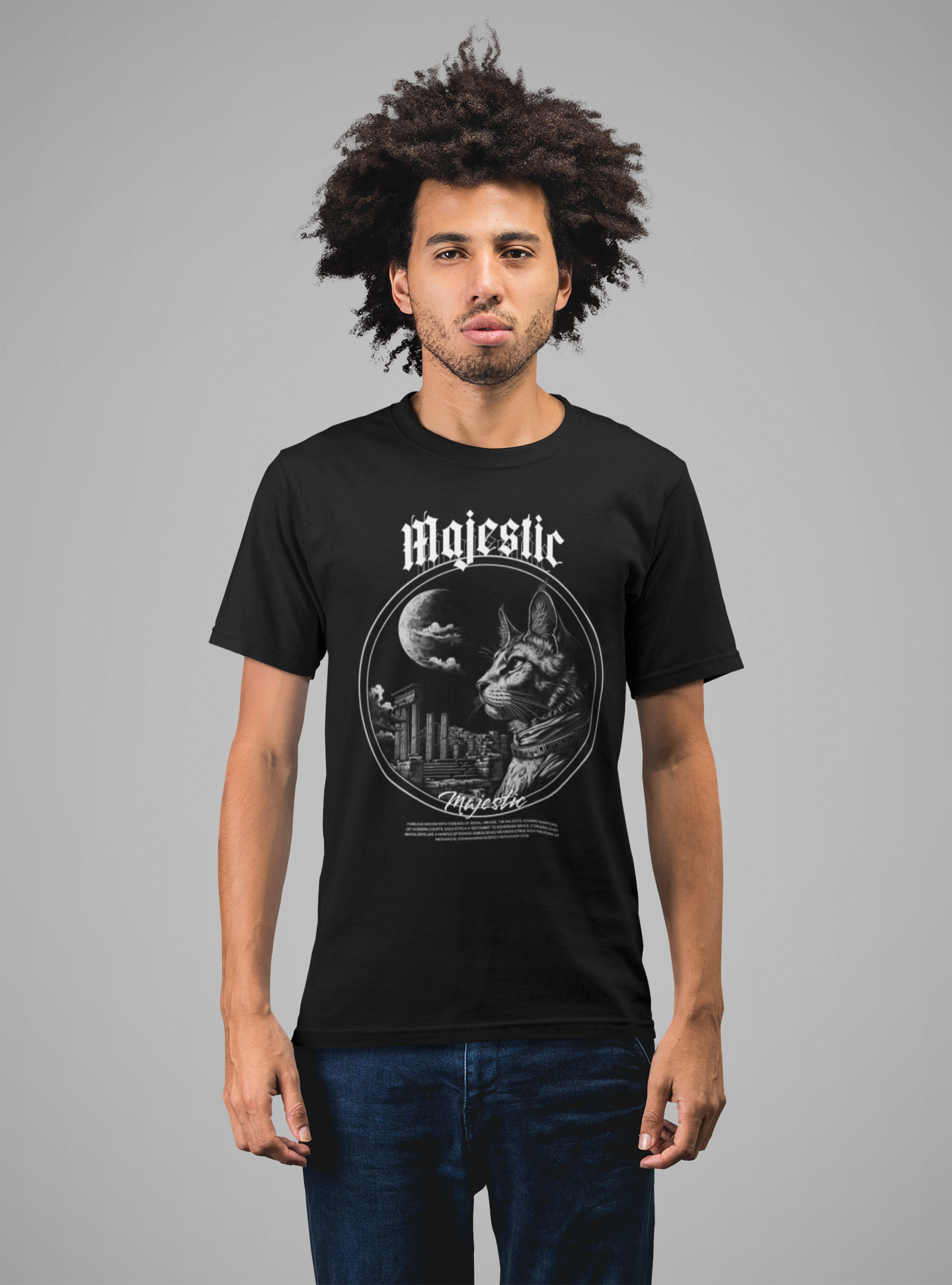 Majestic - Unisex Cat Graphic Tees | Graphic T Shirts